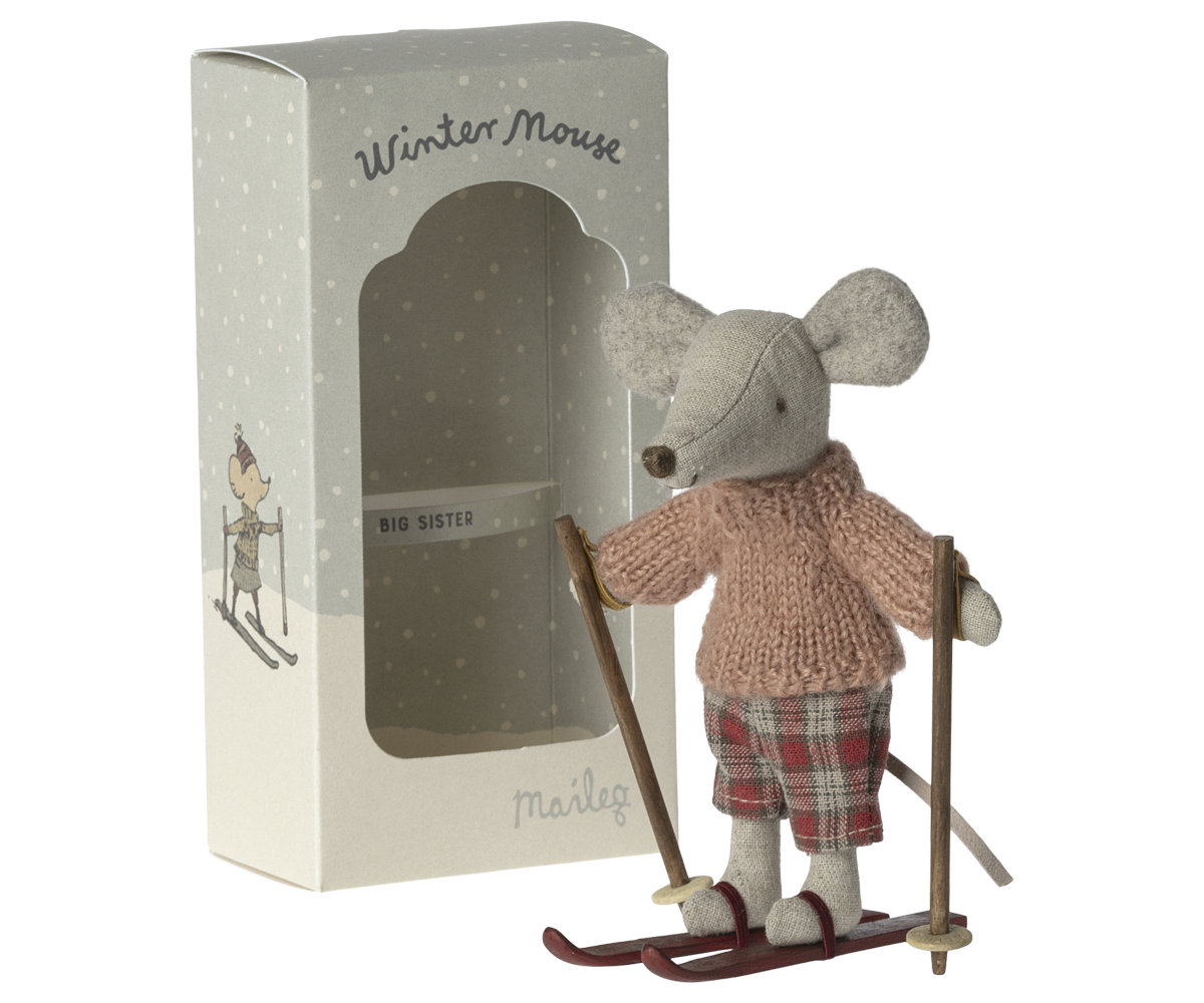 Winter Mouse with Ski Set, Big Sister