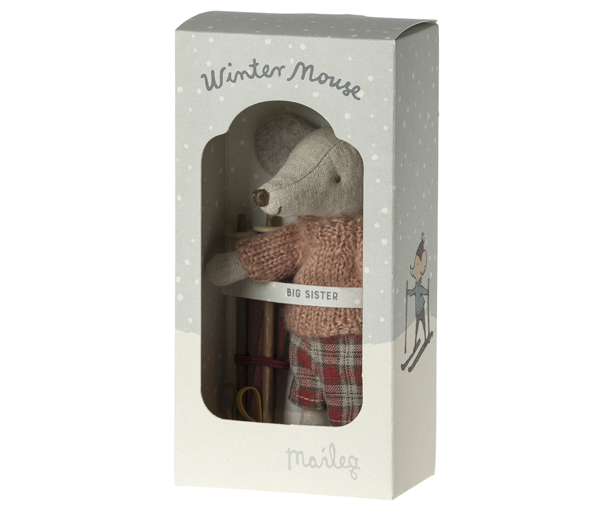Winter Mouse with Ski Set, Big Sister