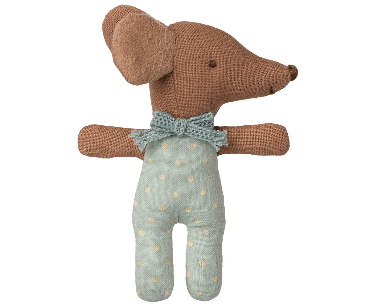 Sleepy wakey baby mouse in matchbox - Blue