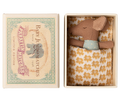 Sleepy wakey baby mouse in matchbox - Blue