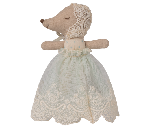 Baby mouse in gown - Mint