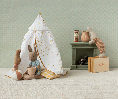 Rabbit set, Micro - Brown - Blue