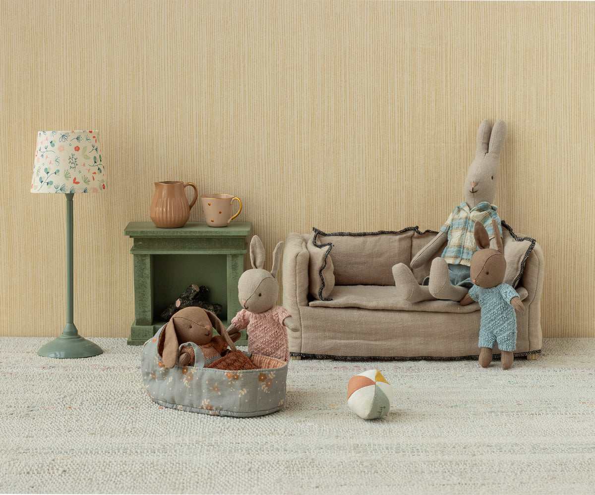Rabbit, Micro - Sand - Rose knitted suit